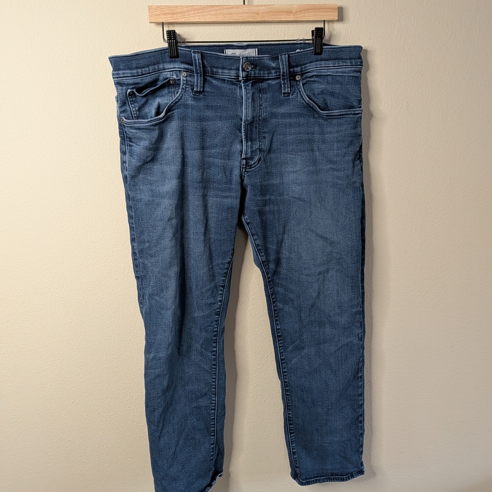 Madewell‎ Straight Leg Jeans Mens W38 L30 Blue Mid Rise Stretch Denim